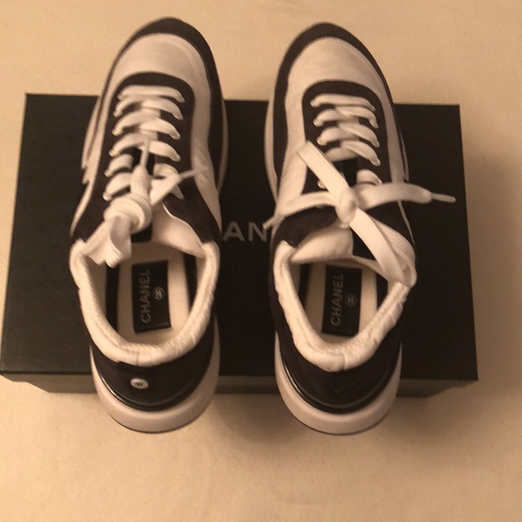 Chanel CC Logo Cloth Trainers - Picture 5 of 15